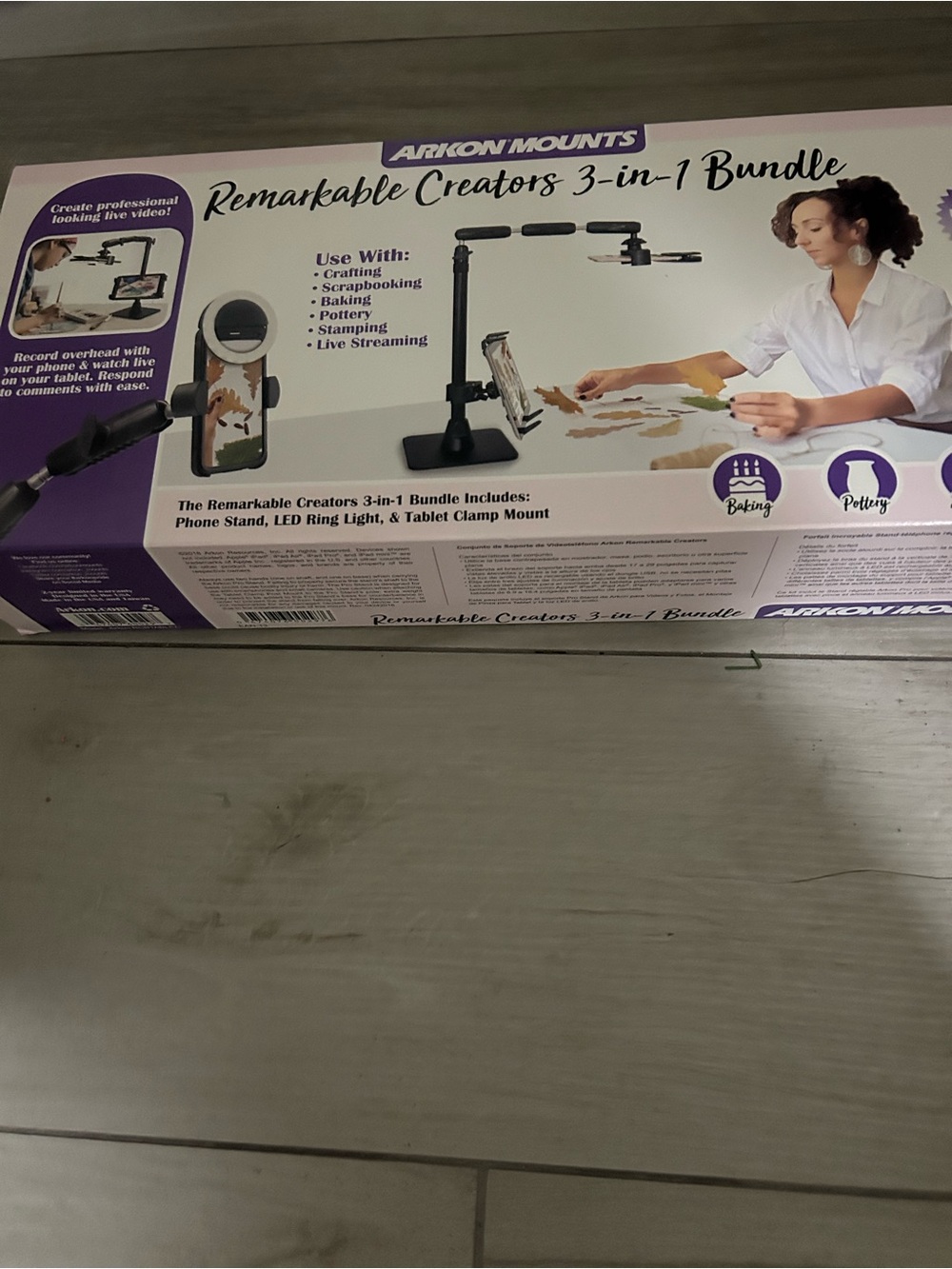 Arkon Remarkable Creators 3-in-1 Bundle — White & Purple